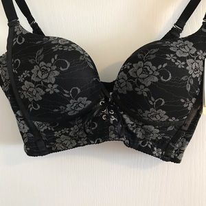 ITOPAI Wire Free Drawstring Push-up Adj Bra